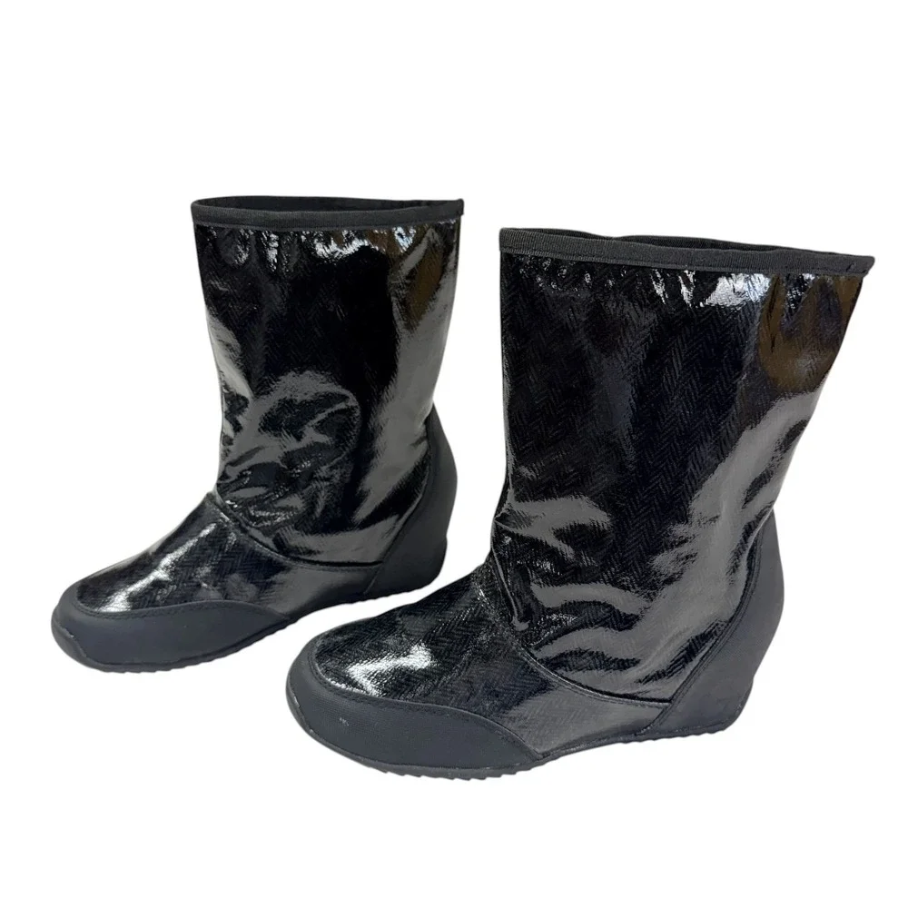 Sporto Boots‎ Y2K Vibe Festival Party Cozy Chic Statement Wedge Waterproof 8.5